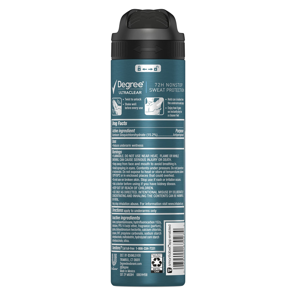 Degree Men antiperspirant spray 72 hour sweat defense 3 pack