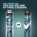 Degree Men anti white marks and anti yellow stains deodorant spray bottle
