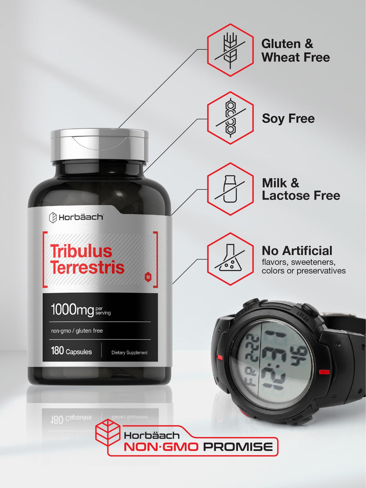 Horbaach Tribulus Terrestris supplement facts panel