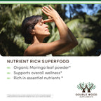 Non-GMO gluten-free vegan moringa oleifera capsules for immune defense and antioxidant support