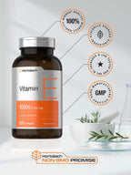 Horbaach Vitamin E 1000 IU 200 Softgels authentic USA imported wellness product bottle angle