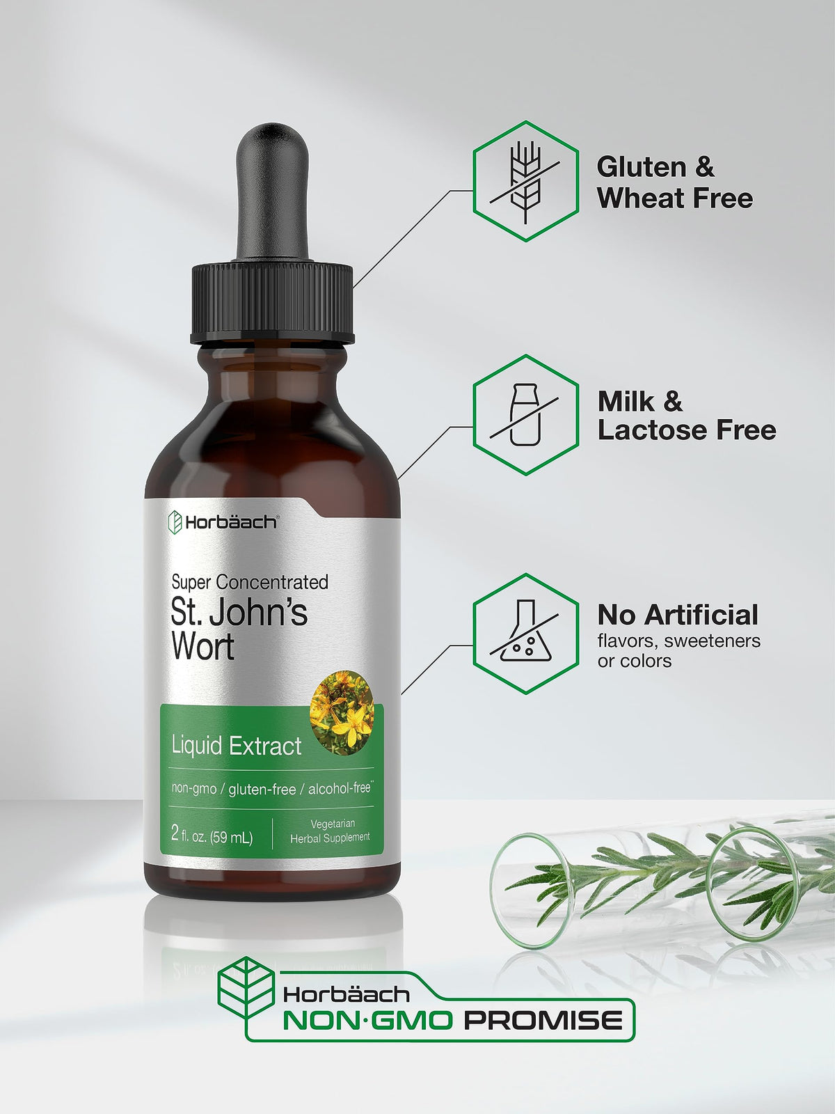 Horbäach St Johns Wort authentic imported herbal tincture product packaging