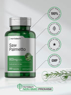 Horbaach Saw Palmetto herbal extract bottle showcasing high potency 10 to 1 concentration