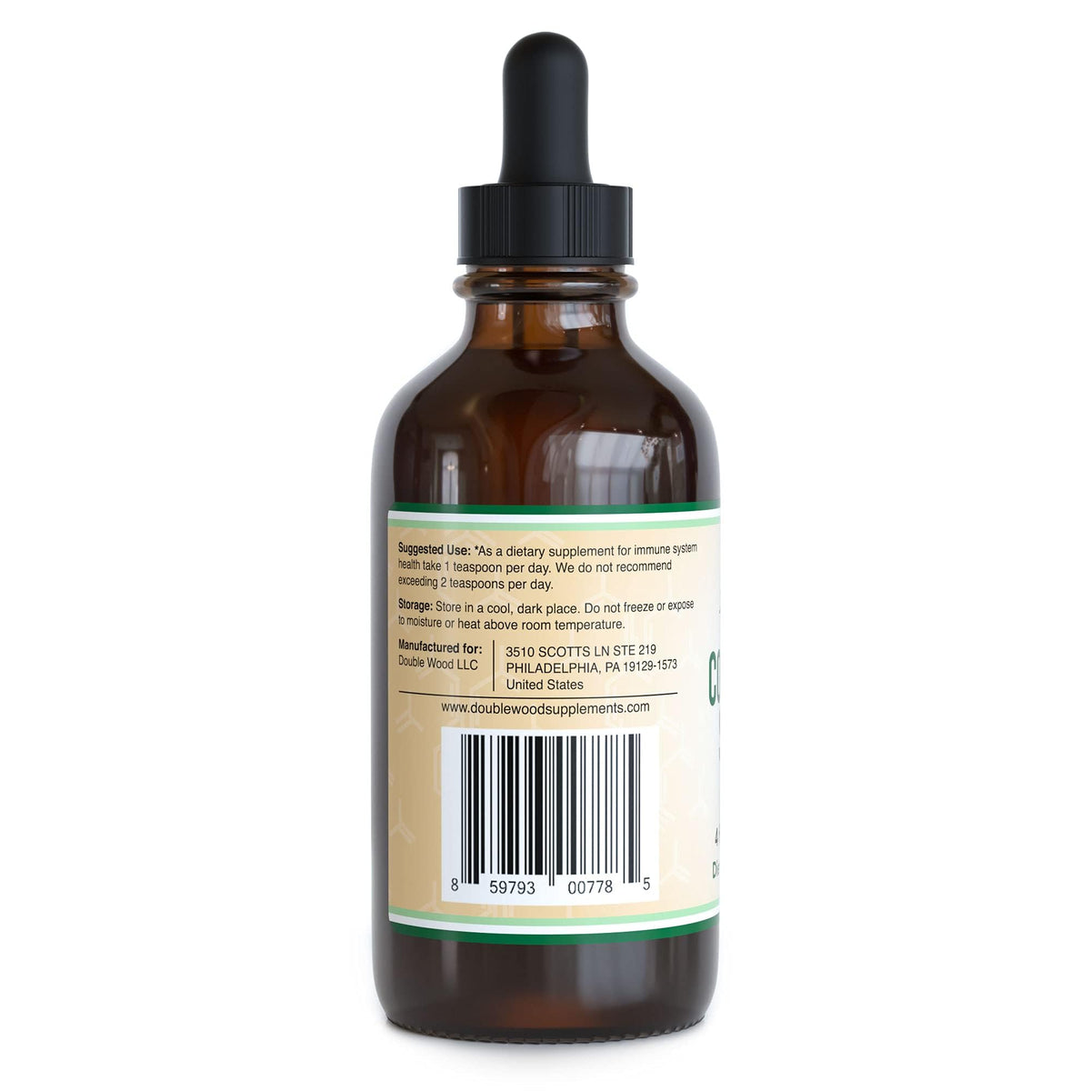 Authentic USA imported non GMO colloidal silver bottle label details