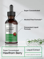 Horbäach vegetarian hawthorn supplement liquid dropper close up view