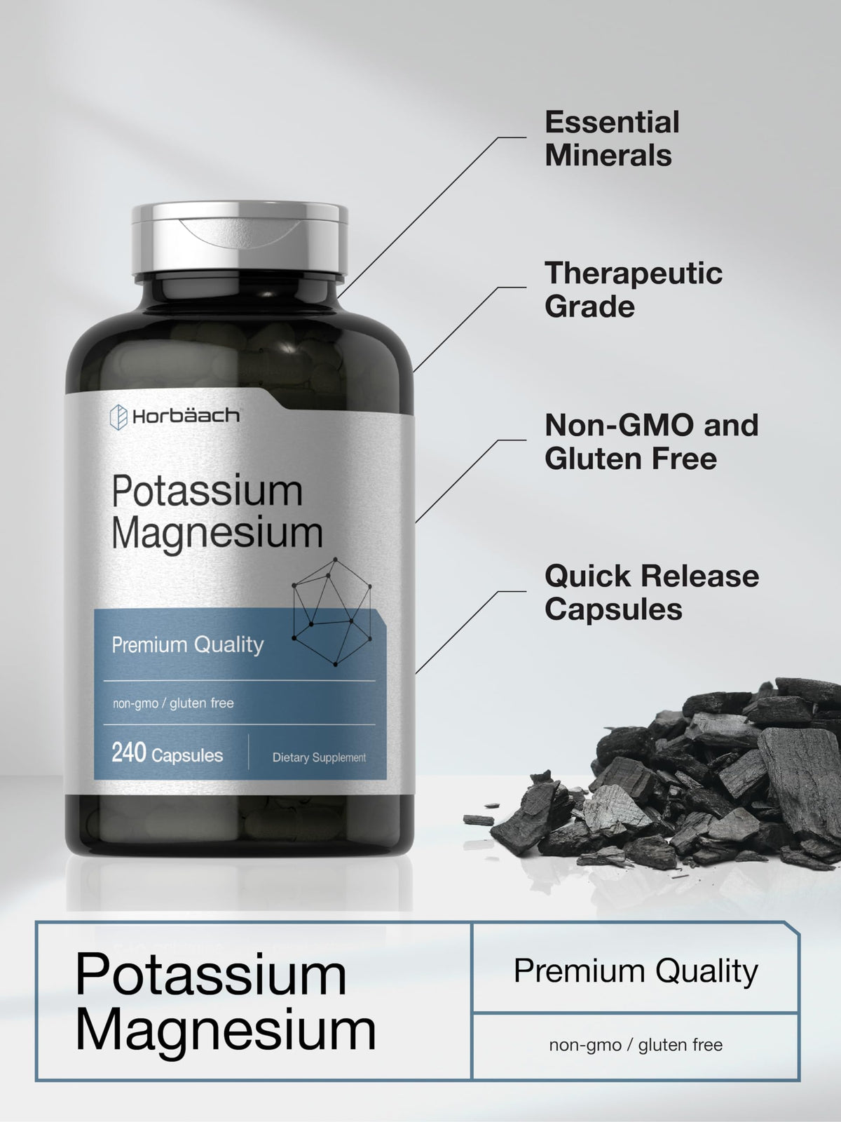 Horbäach Potassium Magnesium supplement for muscle relaxation and electrolyte support