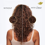 Application of Dove conditioner on hair