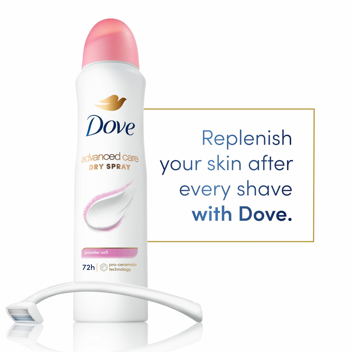 Authentic Dove Powder Soft scented underarm spray imported for Indian consumers