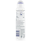 Dove Sheer Fresh Antiperspirant Spray Packaging Back View
