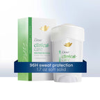 Authentic USA imported Dove Clinical Protection deodorant container top view