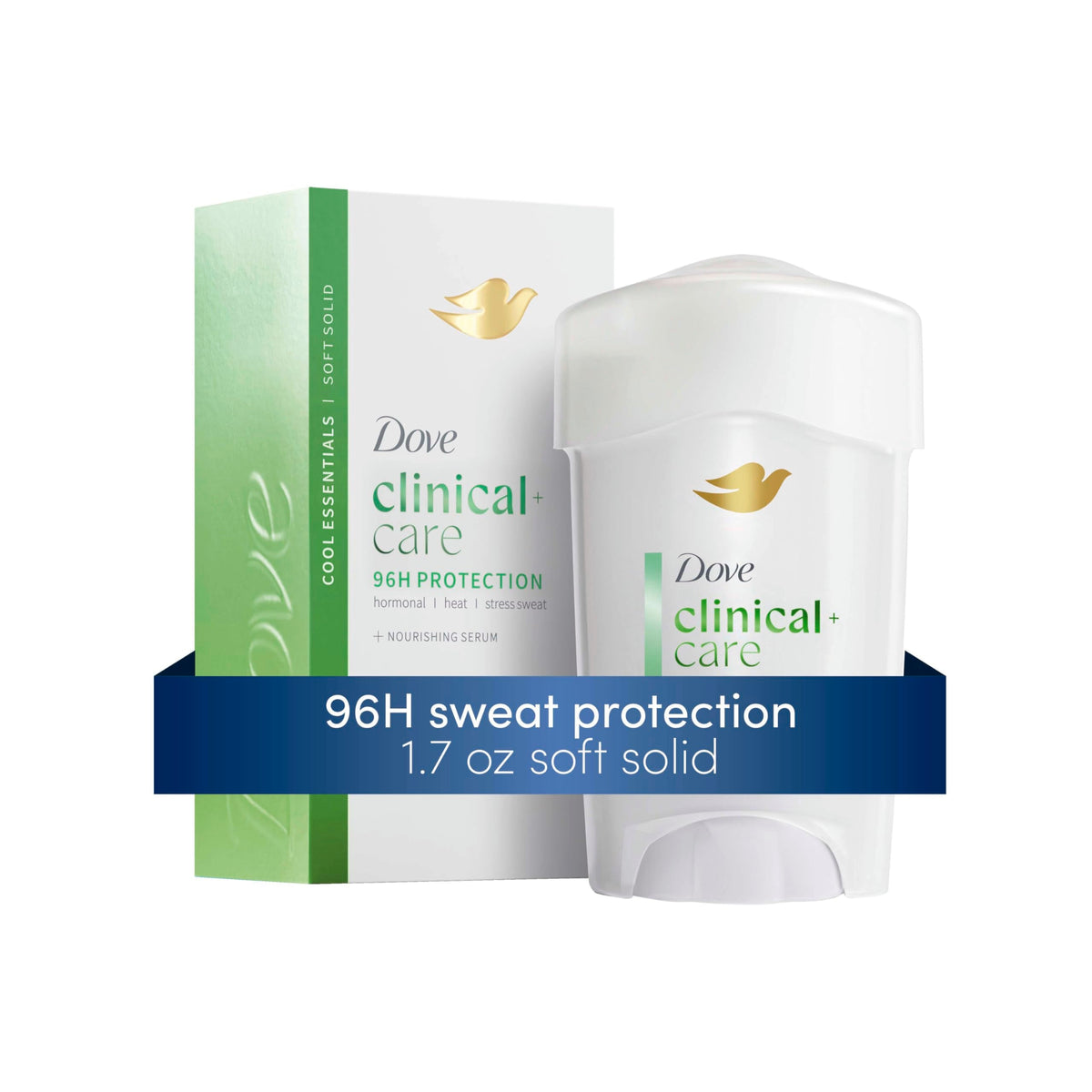 Dermatologist recommended Dove Clinical Protection for sensitive skin application