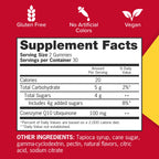 Gluten free and vegan certified orange gummies on display for premium daily heart wellness