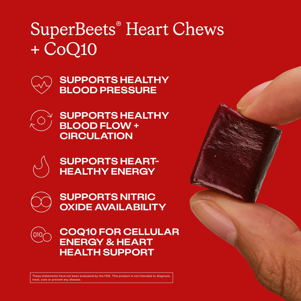 HumanN SuperBeets Heart Chews pomegranate berry flavor