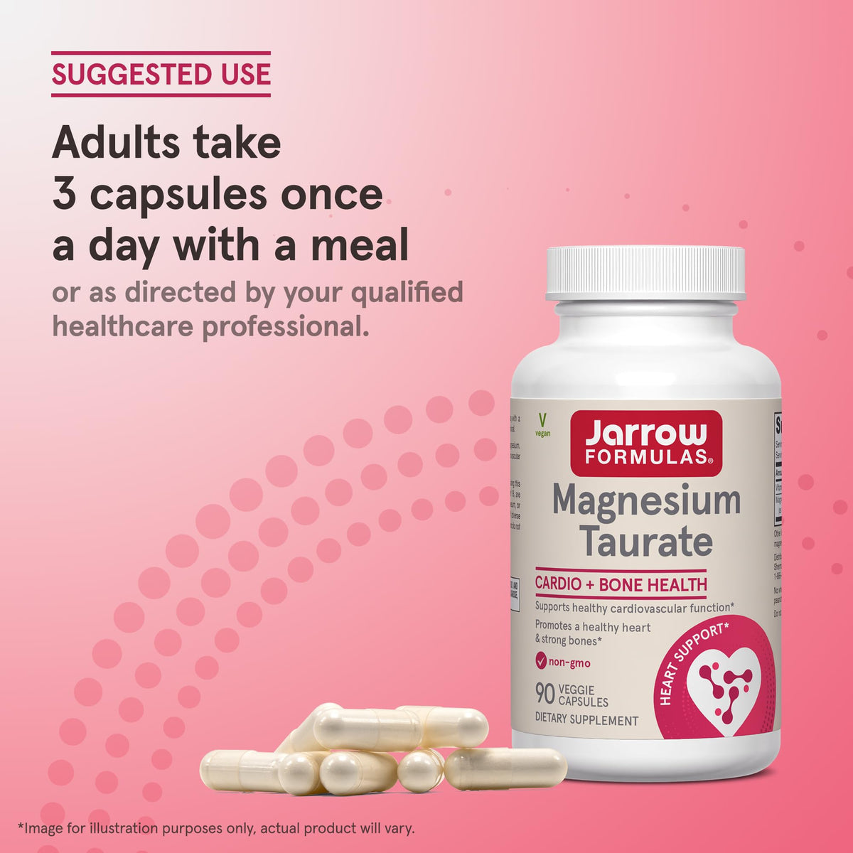 Authentic Jarrow Formulas Magnesium Taurate bottle sealing and batch verification details.