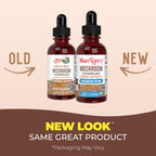 Vegan and non GMO certification on MaryRuth functional mushroom supplement.