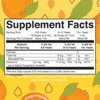 MaryRuth Organics Vitamin E Liquid Drops natural orange flavor supplement facts panel and ingredients