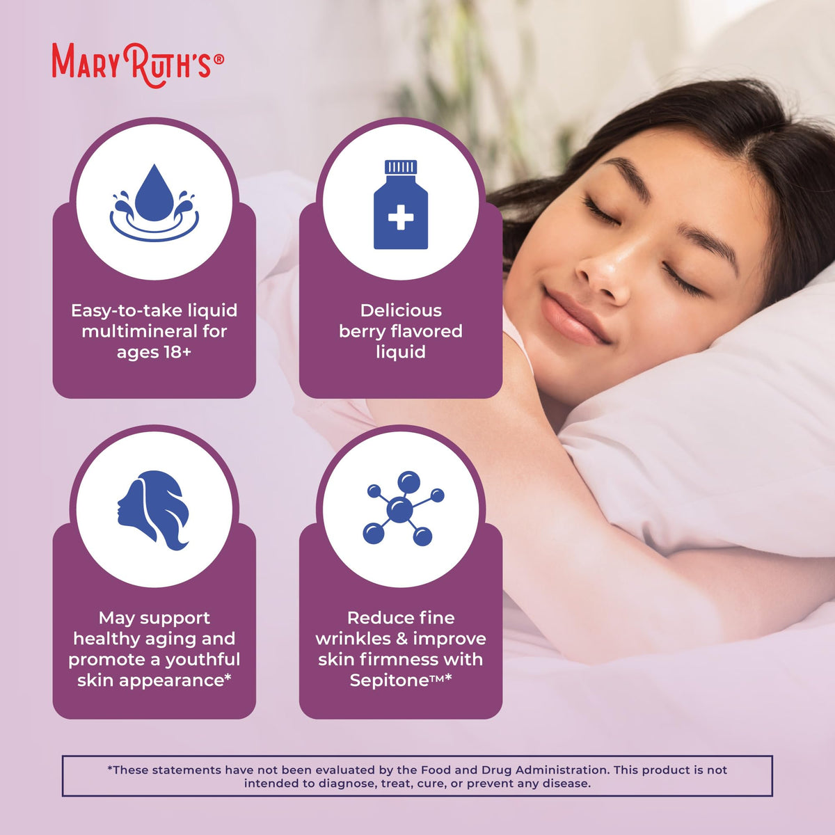 MaryRuth imported USA beauty and sleep liquid mineral supplement