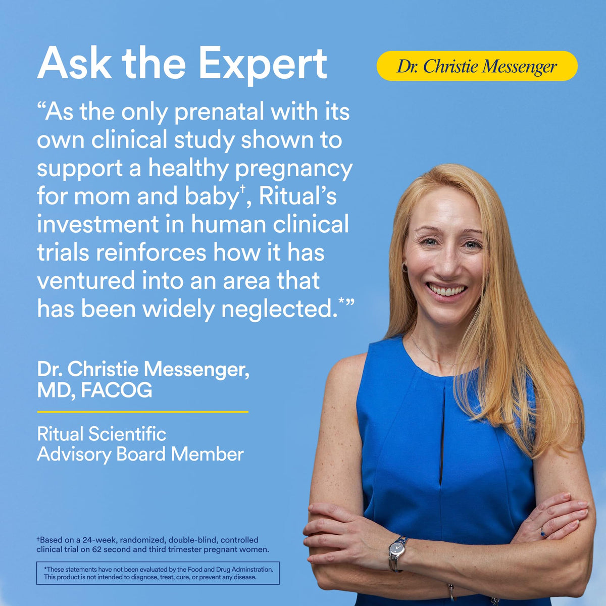 Ritual Essential for Women prenatal bottle with nutrition facts