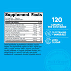 Nutricost Electrolyte capsules supplement facts panel displaying eight minerals and vitamins list
