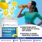 Dr. Berg one hundred servings electrolyte hydration powder side panel