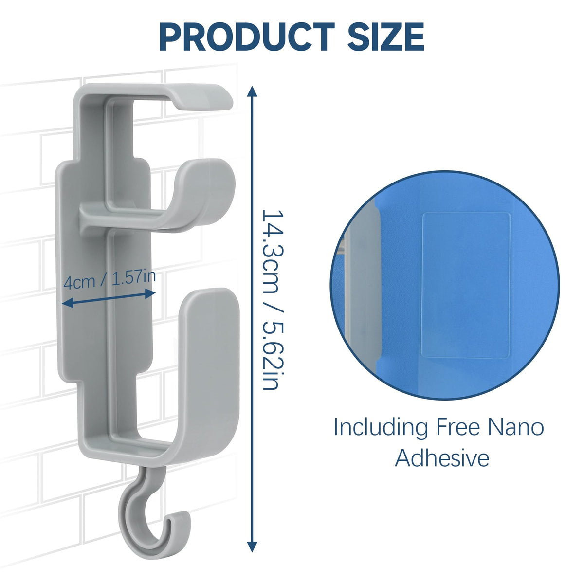 Side profile view of Nittiid CPAP tube hanger
