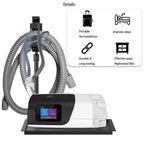 Matte black CPAP bedside mat with hose management system