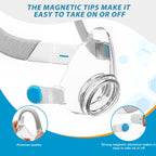 Adjustable headgear straps and magnetic clips for CPAP mask maintenance
