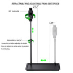 Side profile of CPAP hose hanger height adjustment