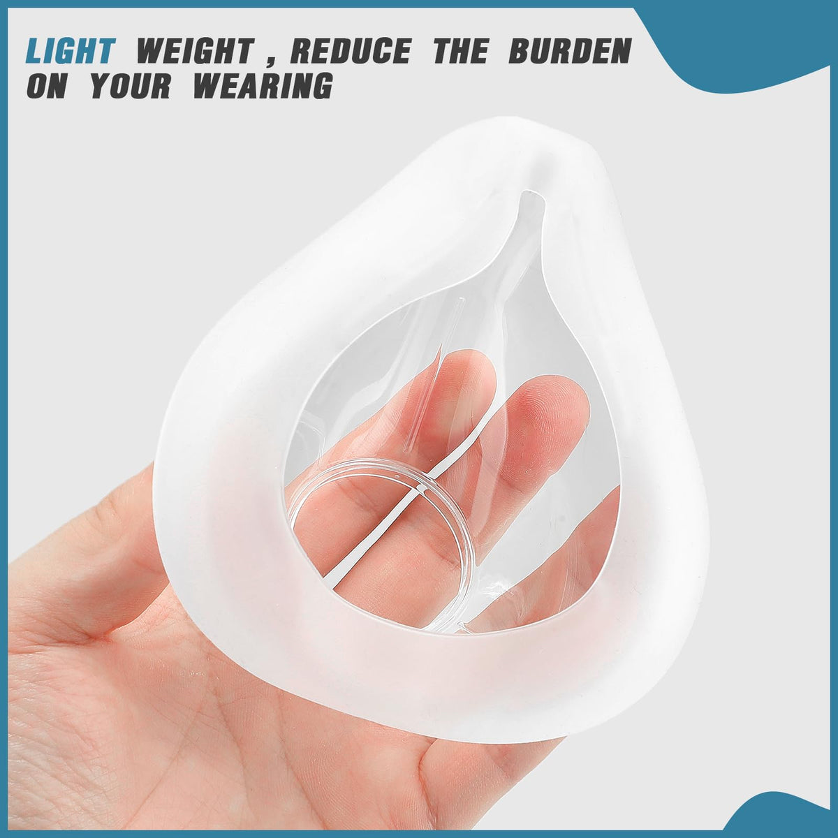 Side view of Iduola CPAP mask frame assembly for Large size