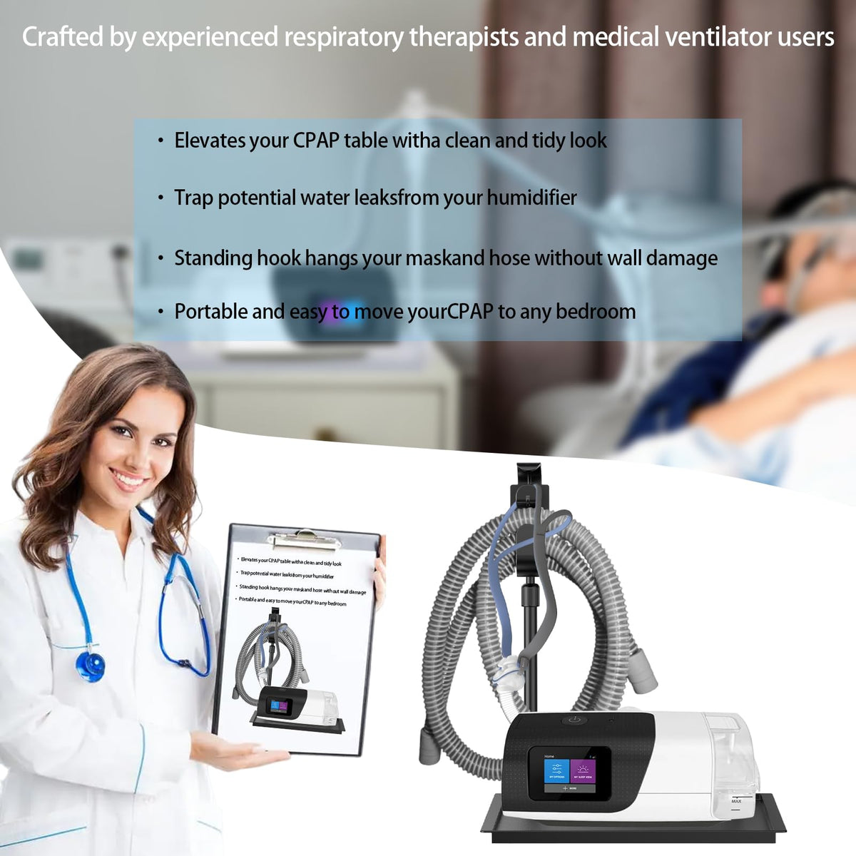 Travel friendly Aifeedi CPAP organizer components