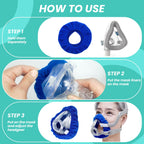 Reusable CPAP mask liner installed on F20 cushion