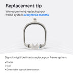 Resmed N30i frame system showing fabric wrap detail