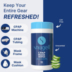 Easy open canister for Snugell CPAP wipes