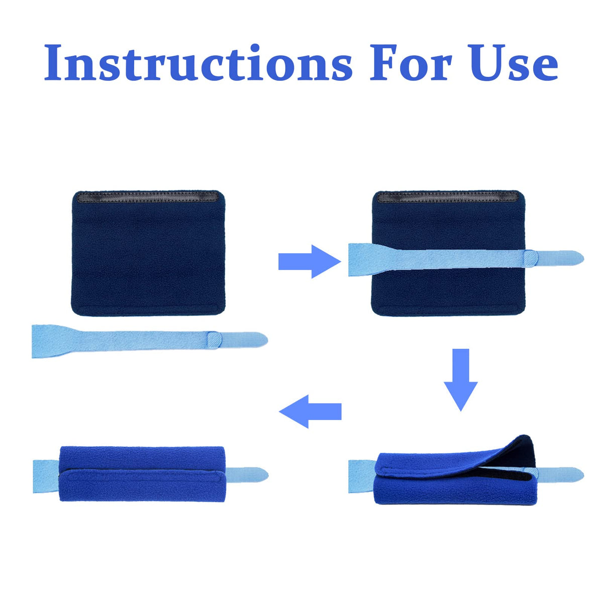 Nataku CPAP mask strap covers with velcro closure