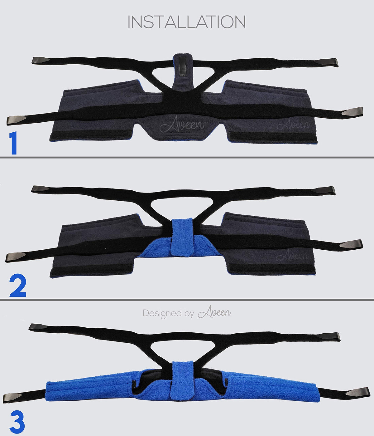 Soft fleece material texture of Aveen CPAP cover