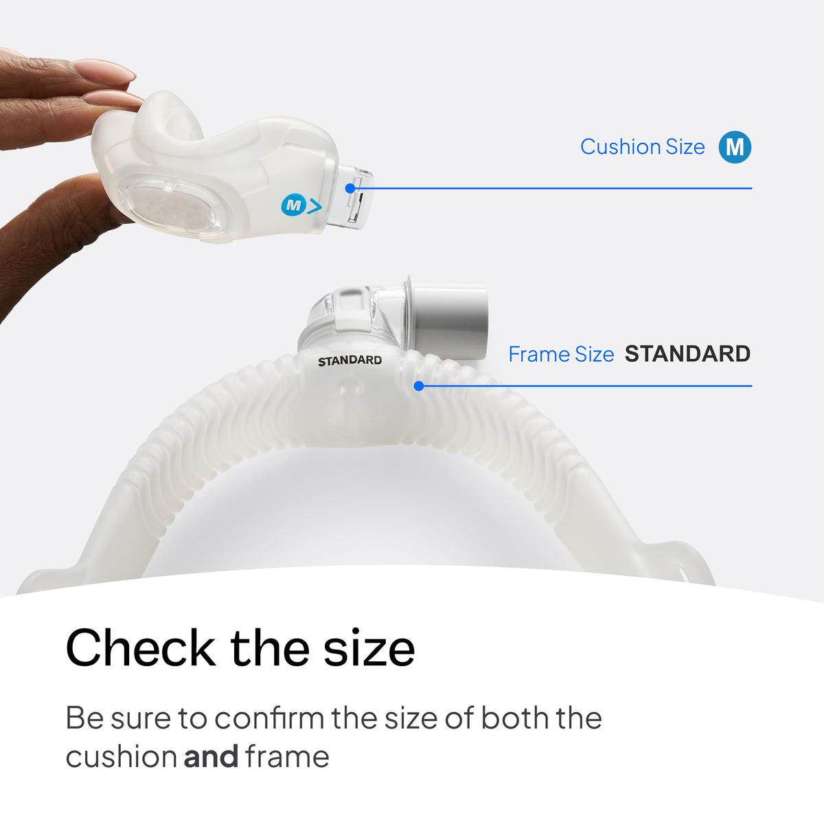 ResMed AirFit N30i medium nasal cradle cushion close up