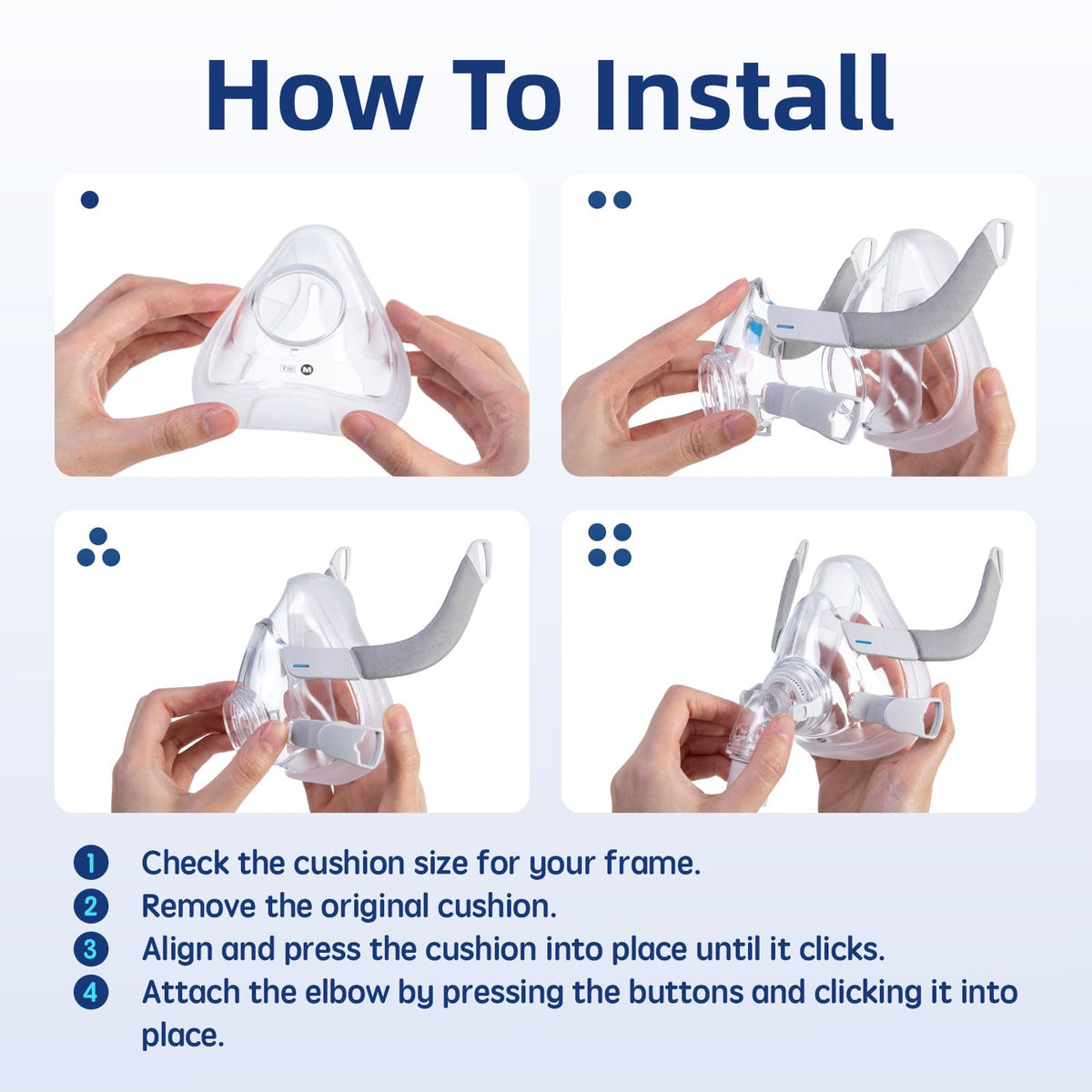 Medical grade silicone cushion for CPAP therapy