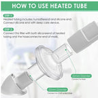 Rislabo CPAP filter attached to standard breathing hose