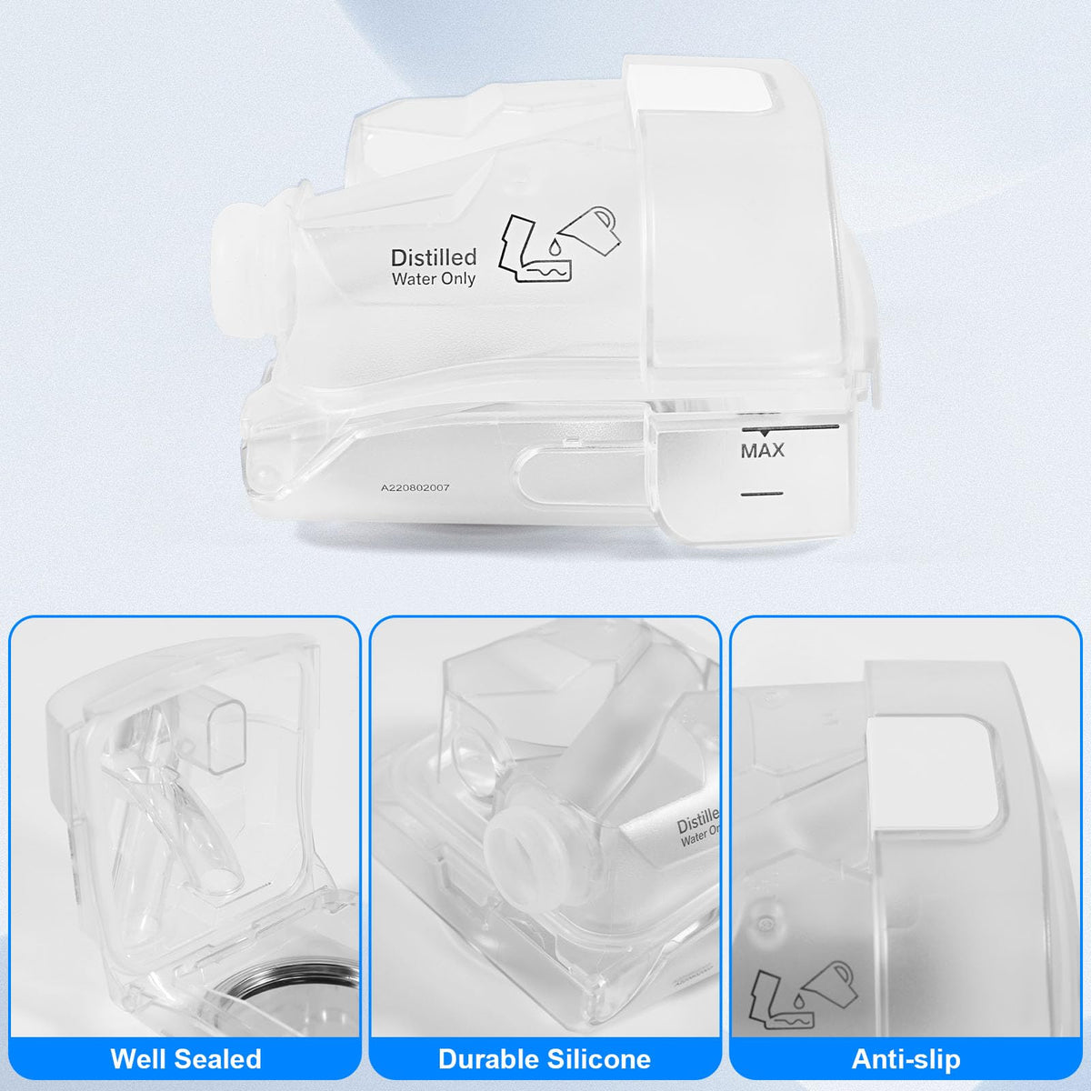 EvoClean water tank showing compatible connection point