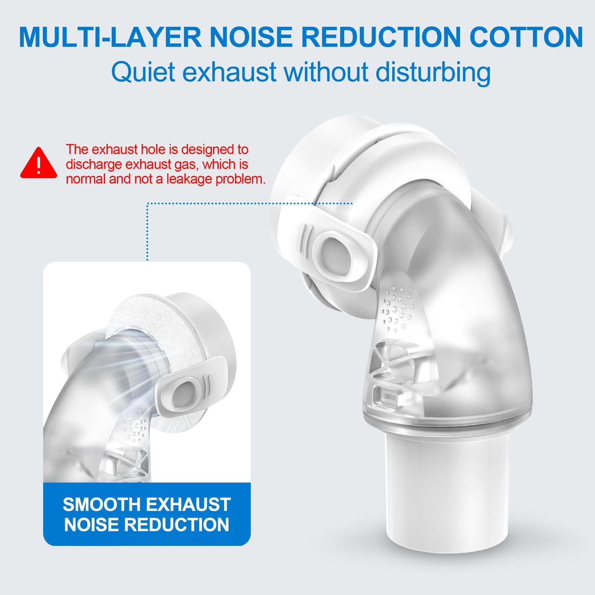 Comparison of Medihealer replacement connector next to a CPAP mask frame