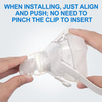 Top view of Medihealer swivel elbow connector for AirFit masks