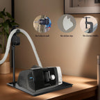CPAP organizer with telescopic tube hanger