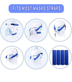 Universal hook and loop CPAP strap accessory set