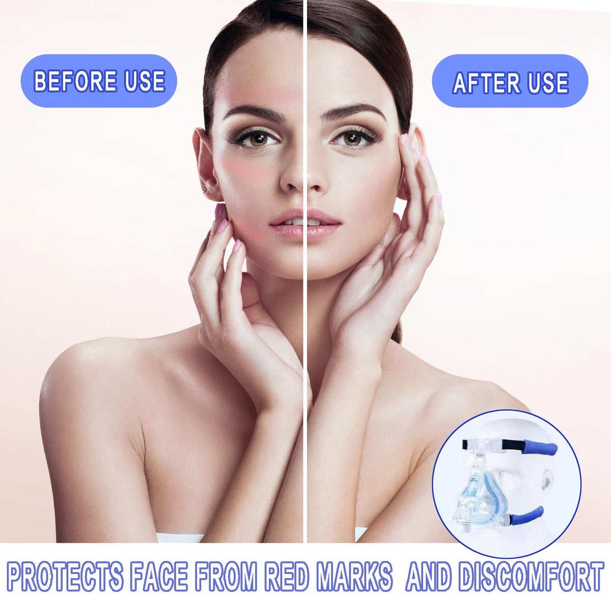 Pepeyyml CPAP headgear comfort cushions packaging