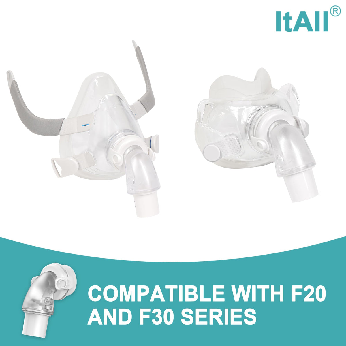 Close up of vent technology on ItAll CPAP swivel elbow connector