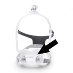 Side profile of Philips DreamWear full face CPAP replacement cushion