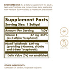 Solgar Naturally Sourced Vitamin E 67 mg twin pack supplement labels