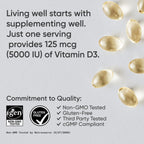 Sports Research vitamin D3 three hundred and sixty liquid veggie softgels packaging