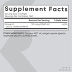Authentic USA imported Sports Research vitamin D3 bottle side panel ingredients