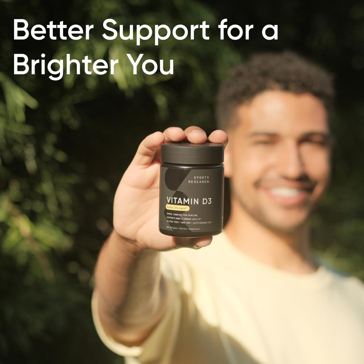 Sports Research non-GMO and soy-free certified vitamin D3 wellness product